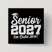 Lustiger Abgang Abschlussklasse 2027 Button (Vorderseite)
