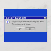 Lustiger abgewerteter Pluto-Entwurf Postkarte (Vorderseite)