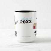 Lustiger Abschluss-Esel, der graduierte Tasse (Zentrum)