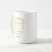 Lustiger Abschluss gold und schwarz Kaffeetasse (Vorderseite Links)