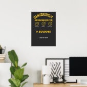 Lustiger Abschluss gold und schwarz Poster (Heimbüro)