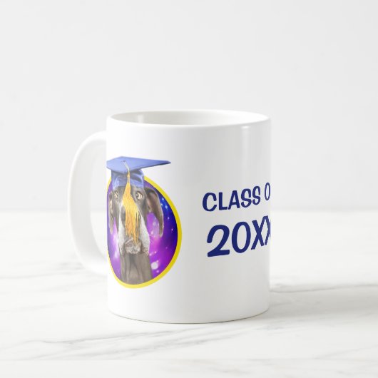 Lustiger Abschluss-Hundetragender Hut Kaffeetasse (Vorderseite Links)