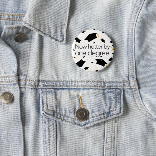 Lustiger Abschluss jetzt heißer durch einen Grad - Button (Beispiel)