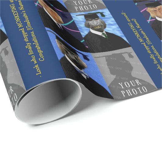 Lustiger Abschluss Monkeys kundenspezifische Geschenkpapier (Rolleneckpunkt)