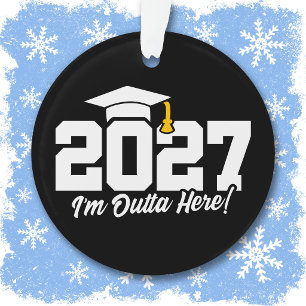 Lustiger Abschluss-Spruch Abiturjahrgang 2027 Ornament