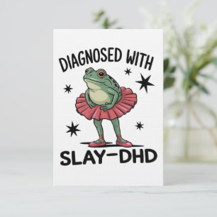 Lustiger ADHD-Frosch Neurodivergentes Meme Y2K Fro Einladung