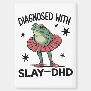 Lustiger ADHD-Frosch Neurodivergentes Meme Y2K Fro Magnet