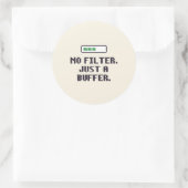 Lustiger ADHD Ohne Filter Buffer Aufkleber (Tasche)