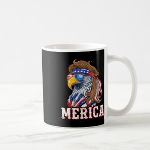 Lustiger Adler-Mullet 4. Juli USA Amerikanische Fl Kaffeetasse