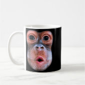 Lustiger Affe bläst Bauchgesicht, Affe bläst Magen Kaffeetasse (Links)