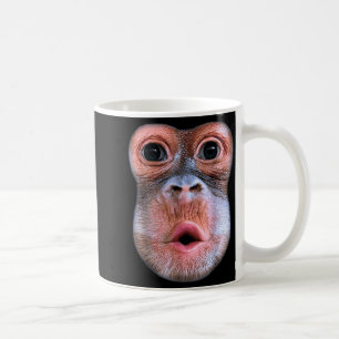 Lustiger Affe bläst Bauchgesicht, Affe bläst Magen Kaffeetasse