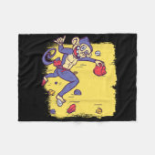 Lustiger Affe Bouldern und Klettern Fleecedecke (Vorderseite (Horizontal))