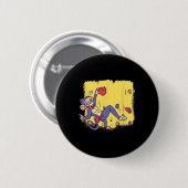 Lustiger Affe Bouldern und Klettersteig Button (Vorne & Hinten)