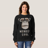 Lustiger Affe Cool Spaß Schimpanse Wilder Primat T Sweatshirt (Vorne ganz)