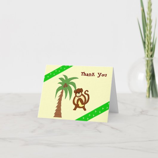 Lustiger Affe danken Ihnen Dankeskarte (Vorderseite)