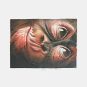 Lustiger Affe Fleecedecke (Vorderseite (Horizontal))