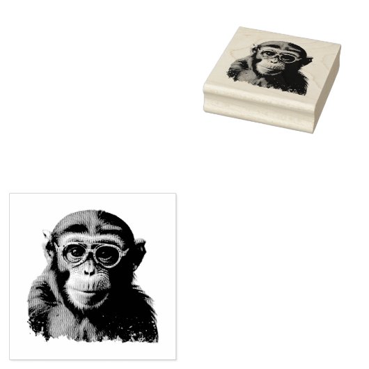 lustiger Affe Gummistempel (Stempel)