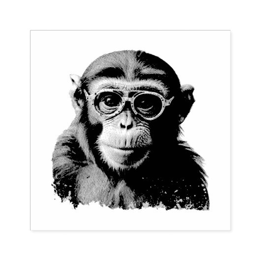 lustiger Affe Gummistempel (Prägung)