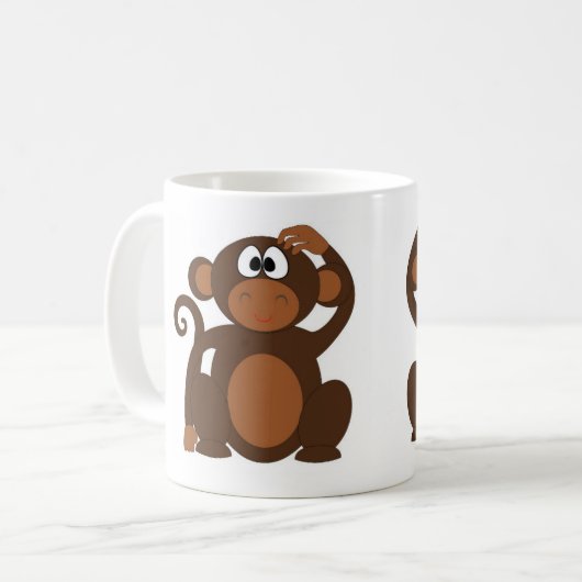 Lustiger Affe Kaffeetasse (Vorderseite Links)