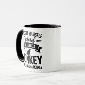 Lustiger Affe Meme Tasse (Vorderseite Links)