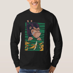 Lustiger Affe mit Bananen T-Shirt