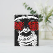 Lustiger Affe Postkarte (Stehend Vorderseite)