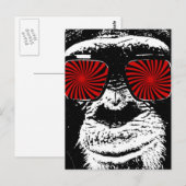 Lustiger Affe Postkarte (Vorne/Hinten)
