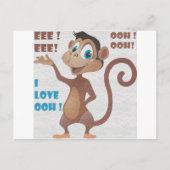 lustiger Affe Postkarte (Vorderseite)