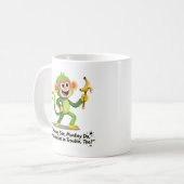Lustiger Affe sieht Affen-Grafik Kaffeetasse (Vorderseite Links)