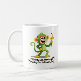 Lustiger Affe sieht Affen-Grafik Kaffeetasse