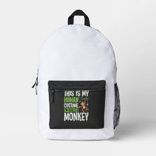 Lustiger Affenkostüm Halloween Vektor Bedruckter Rucksack