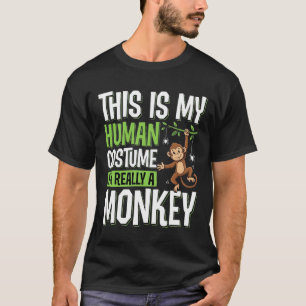 Lustiger Affenkostüm Halloween Vektor T-Shirt