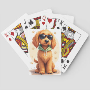 Lustiger Afghane Kawaii Hund Spielkarten