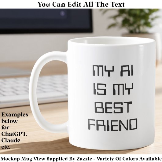 Lustiger AI/Chatbot Geeky Tech-Enthusiast Benutzer Kaffeetasse
