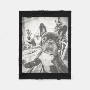 Lustiger Ai Französischer Bulldogge Selfie Mit San Fleecedecke