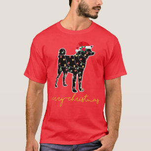 Lustiger Akita-Hund Baum Weihnachtslichter Xmas Py T-Shirt