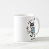 Lustiger Alaskan Klee Kai Geschäftsanzug Kaffee Kaffeetasse (VorderseiteRechts)