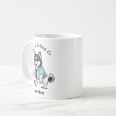 Lustiger Alaskan Klee Kai Geschäftsanzug Kaffee Kaffeetasse (Vorderseite Links)