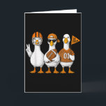 Lustiger alberner Gans-Enten-Fußball-Herbst-Footba Karte<br><div class="desc">Lustiger alberner Gans-Enten-Fußball-Herbst-Football-Spiel-Tag-Jubel</div>