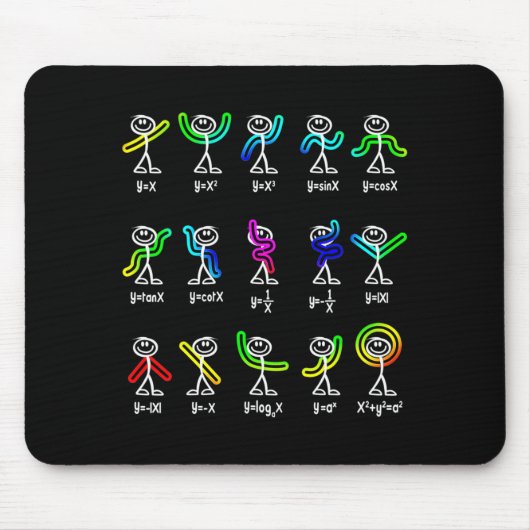 Lustiger Algebra-Tanz Funktions-Mathe-Lehrer Geek Mousepad (Vorne)