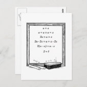 lustiger Algebra-Witz Postkarte (Vorne/Hinten)