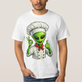 Lustiger Alien-Koch-Design Cuter Weltraum-Koch Mit T-Shirt