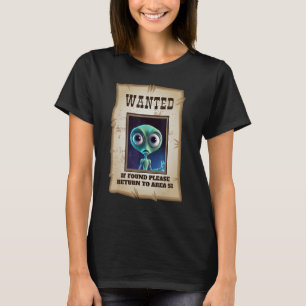 Lustiger Alien-Liebhaber Area 51 Gesuchtes Poster T-Shirt