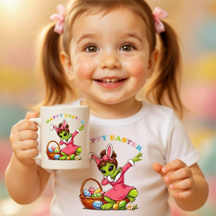 Lustiger Alien-Osterhase Dabbing Süßes Osterei Jumbo-Tasse