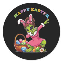 Lustiger Alien-Osterhase Dabbing Süßes Osterei