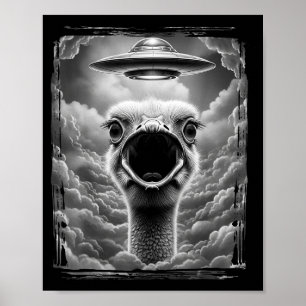Lustiger Alien Truthahn Ufo Selfie Erntedankfest M Poster