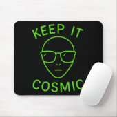 Lustiger Alien Ufo Bereich 51 - Halten Sie es Kosm Mousepad (Mit Mouse)