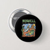Lustiger Alien-Urlaub in der Wüste von Roswell New Button (Vorne & Hinten)