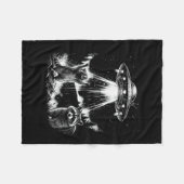Lustiger Alien-Waschbär-UFO-Männer-Frauen  Fleecedecke (Vorderseite (Horizontal))