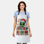 Lustiger Alien Weihnachtsmann Schürze (Getragen)